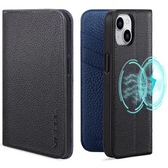 VISOUL iphone15 ケース 手帳型 本革 MagSafe対応 スマホケース レザーケース 手帳型ケース アイフォン15 ケース カード収納 携帯ケース 全面保護 マグネット 柔軟なTPU素材 マグネット式 スタンド機能付き ワイヤレス充電対応  0