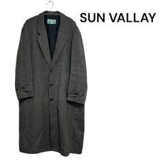 SUN VALLAY ロングコート　フリーサイズ　ツィード