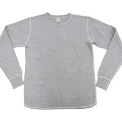 バズリクソンズ サーマル 長袖Tシャツ BR63755 Buzz Rickson 無地 メンズ 丸首 クルーネック ワッフル ロンtee 113 ヘザーグレー