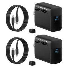 【新品・3営業日で発送】ANKER アンカー B2653112 Anker Charger (45W) with USB-C ＆ USB-Cケーブル 2個セット ブラック B2653112 USB Power Delivery対応 ／1ポート 