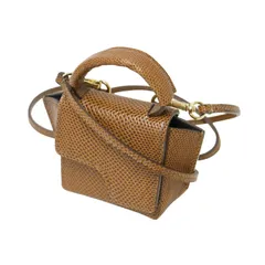 ATP Atelier エーティーピーアトリエ バッグ ブラウン / 型押し レザー ミニ ショルダーバッグ / ハンドバッグ 2WAY / ブランド カバン【レディース】【中古】【美品】【K4384】 美品】ATP Atelier エーティーピーアトリエ バッグ ブラウン / 型押し