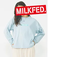 tシャツ Tシャツ ティシャツ ミルクフェド MILKFED BAR LOGO BASIC L/S TEE 103243011006 レディース ティーシャツ 長袖 ロンt milkfed 可愛い オシャレ ライトブルー 水色 ブランド ティシャツ 秋 春
