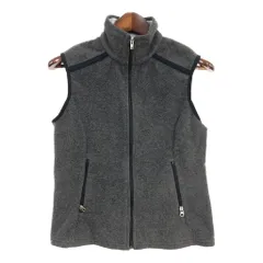 90年代 USA製 patagonia パタゴニア SYNCHILLA シンチラ フリースベスト アウトドア グレー (レディース M) 中古 古着 S6615
