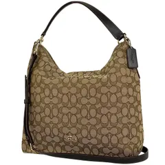 コーチ COACH シグネチャー ハンドバッグ 2WAY ショルダーバッグ ハンドバッグ キャンバス ベージュ ブラウン F55365 レディース 【中古】