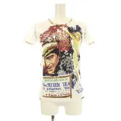 ガリアーノ GALLIANO Tシャツ カットソー 半袖 クルーネック 総柄 プリント L 白 ホワイト SR77F92 /KUのサムネイル