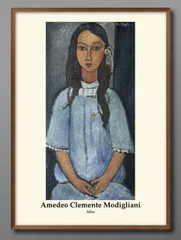 アメディオ・モディリアニ、婦人像、希少な画集より、新品高級額装付 アメディオ・モディリアニ、婦人像、希少な画集より、新品高級
