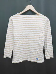 ◇ ORCIVAL ボーダー 長袖 バスクシャツ Tシャツ カットソー サイズ ホワイト ベージュ レディース メンズ P  【1406110010608】