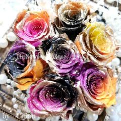 ハロウィンローズ❁⃘*.ﾟ7輪 花材 プリザーブドフラワー