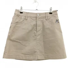 ★SALE価格★【超美品】ジャックバニー×ドラえもん スカート ベージュ うさ耳ドラえもん 内側インナーパンツ レディース 0(S) ゴルフウェア Jack Bunny