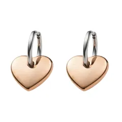 【ミックスピンクゴールド × ピアス】[Cream dot. クリームドット公式] ピアス レディースステンレス製 フープ 金属アレルギー つけっぱなし サージカルステンレス フープ 中折れ キャッチレス 2way ハート メタル 取り外し 大人