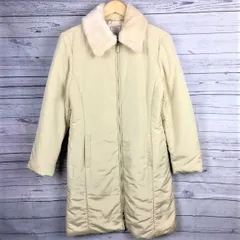 MAX＆CO.★中綿入りコート/ブルゾン【M/ベージュ】レディース/ロング丈/脱着可能ファー/フルジップ◆BA122-A<sale>