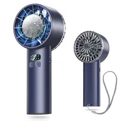 携帯扇風機 ハンディファン 【2025年モデル & -25℃瞬間冷却】 冷感プレート 手持ち扇風機 ミニファン 12枚羽根 6000mAh大容量 軽量 強力 静音 1～100無階段風量 USB-C充電式 卓上扇風機 小型 ポータブル 冷却 ストラップ付き LEのサムネイル
