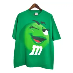 00年代 m&m's エムアンドエムズ Ｔシャツ キャラクター グリーン(メンズ 2XL)中古 古着 U0945