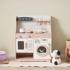 おままごと キッチン 木製 誕生日 台所 洗濯機 調理器具付き 調味料 食材 知育玩具 おもちゃキッチン キッズ ベビー