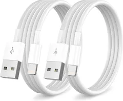 iPhone 充電ケーブル [Apple MFi認証] 2本パック 2M + 1M 高速ライトニングケーブル iPhone用 長いコード 断線防止 高耐久 iPhone 14 / 14 Plus / 14pro / 14 Pro Max/13 pro/12/1