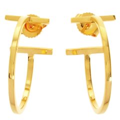 ティファニー Tiffany&Co. Tワイヤー フープ ピアス K18YG 5.0g【中古】のサムネイル
