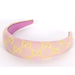Gucci グッチ GGキャンバス カチューシャ 755038 4HG61 8700 ピンク＆イエロー ヘッドバンド ヘアバンド ヘアアクセサリー レディース【新品/本物】売れ筋のサムネイル