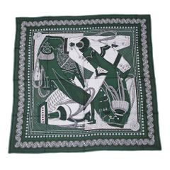 HERMES カレジェアン140 ズアヴとドラゴン バンダナ カシミアシルク
