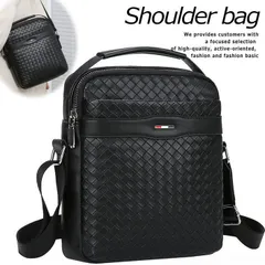 ショルダーバッグ メンズ ワンショルダー サコッシュ 斜めがけ メンズボディバック かっこいい ボディバッグ レザー ワンショルダーバッグ カバン 鞄 かばん レザー調 メンズバッグ メンズショルダーバック 散歩 父の日 7987522 ブラック (A柄)