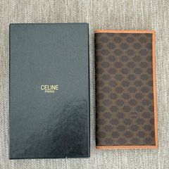 極美品】CELINE 長財布 薄型 ロゴ マカダム柄 レザー オールドセリーヌ 