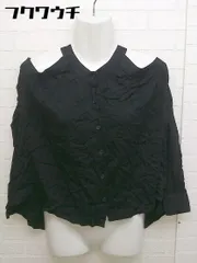 ◇ ●美品● ◎ SPIRALGIRL スパイラルガール タグ付 オフショル 長袖 シャツ ブラウス サイズF ブラック レディース 【中古】 【1103220007671】
