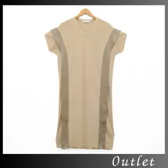 CAWAII　FRENCH PAVÉ　ワンピース　ニットワンピース　ベージュ　フレンチスリーブ　半袖