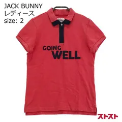 JACK BUNNY ジャックバニー 半袖ポロシャツ ワッペン レッド系 2 [240001895553]#
