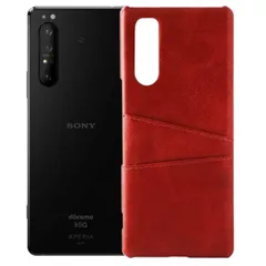 Xperia 1 III ケース SO-51B SOG03 エクスペリア1 マーク3  カード収納 レザー スマート ケース 【Color】 レッドのサムネイル