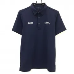 ★SALE価格★【超美品】キャロウェイ 半袖ポロシャツ ネイビー ロゴ白 シンプル メンズ M ゴルフウェア Callaway