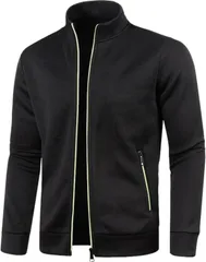 [アスペルシオ] フルジップ フリース ジャンパー フードなし 長袖 ストリート オシャレ アウター メンズ 立て襟 フリースジャケット 軽量 ジップアップ 裏フリース 通勤 アウターウェア コンパクトジャケット ライト ウェア  [ワルツブラック] [XL]