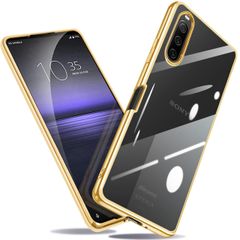 ケース クリア II SO-41A スマホケース SOV43 カバー 10 衝撃吸収 薄型 TPU 軽量 Xperia ストラップホール付き 全面の保護 （ゴールド）