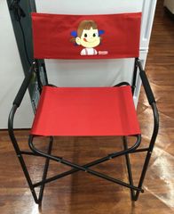 ペコちゃん ディレクターチェア 不二家 高さ約77cm 折りたたみ椅子