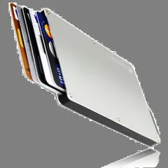 クレジットカードケース スキミング防止 磁気防止 スライド式 スリム [zepirion] マネークリップ付き アルミニウム シルバー