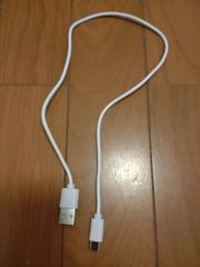 白 USB TypeC 充電ケーブル 全長53cm