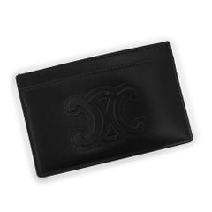セリーヌ カードホルダー キュイル トリオンフ カードケース 名刺入れ 定期入れ パスケース シャイニーカーフスキン レザー ブラック 黒 10B703EMH 箱付 CELINE（新品・未使用品）
