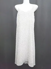 ◇ ⊂ PROPORTION BODY DRESSING ドット 膝下 キャミ　ワンピース サイズS アイボリー レディース P  【1409250014390】