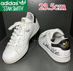 ✨美品✨ adidas アディダス スタンスミス 花柄刺繍 ホワイト×ブラック 23.5cm