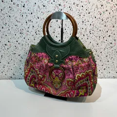 Vintage isabella fiore leather Flower handbag