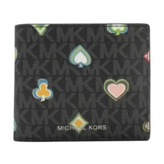 マイケルコース 二つ折り財布(小銭入れあり) MICHAEL KORS COOPER MKシグネチャー 36F5LCOF3U BLACK アウトレット メンズ