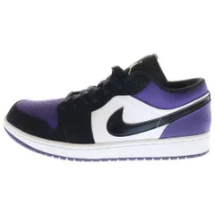 NIKE (ナイキ) AIR JORDAN 1 LOW COURT PURPLE 553558-125 エアジョーダン1 ロー コートパープル ローカットスニーカーシューズ パープル/ブラック US10/28.0cm