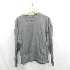 ◇ ⊇ adidas STELLAMCCARTNEY スリット加工 ジップアップ 長袖 トレーナー サイズ表記なし グレー ホワイト メンズ E  【1412260008204】