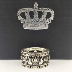 ★初期 JD刻印★  ORDER シルバー クラウン リング 11号 クラウンリング S 9～11号シルバー925 指輪 【刻印無料