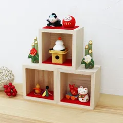 吊るし十二支 サテン古刺繍 壁飾り 笑福護符 来福万来 中国製