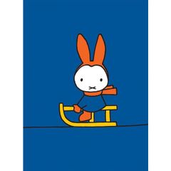 ミッフィー【ミニポスター016】冬・クリスマス/絵本ゆきのひのうさこちゃん/そりあそび　欧州miffyディック・ブルーナ
