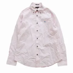 BURBERRY BLACK LABEL バーバリーブラックレーベル BMW07-400-12 シャドーロゴ総柄 シャツ ボタンダウン サイズL メンズ 【中古】