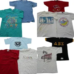 古着卸 まとめ売り オールド シングル 半袖Tシャツ 10枚セット (メンズ M ) ラッセル フルーツオブザルーム ヘインズ 中古 古着 NB7100