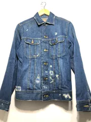 010151 Lee AMERICAN RAG CIE クラッシュ デニム ジャケット M ダメージ加工 ジージャン リー アメリカンラグシー LB0008