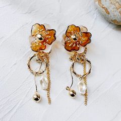 【amplis / アンプリス】glow flower pierce -Gold-  /  ピアス フラワー ゴールド
