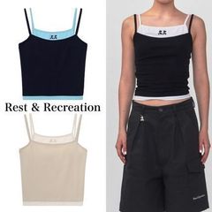 新品 Rest & Recreation RR LAYERED SLEEVELESS TOP