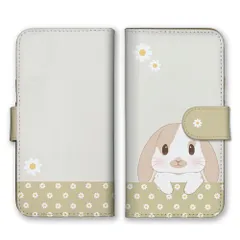 iPhone14 ケース 手帳型 アイフォン14 スマホケース 携帯ケース うさぎ 兎 ウサギ 花柄 お花 くすみカラー かわいい 大人女子 キッズ カラー07